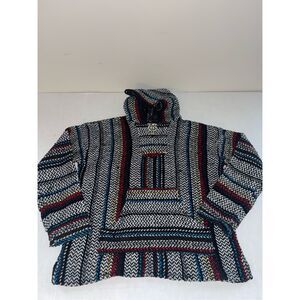 Vintage Baja Joe Pullover Hoodie‎ Sweatshirt Hoodie Potato Sack Men's Small A45